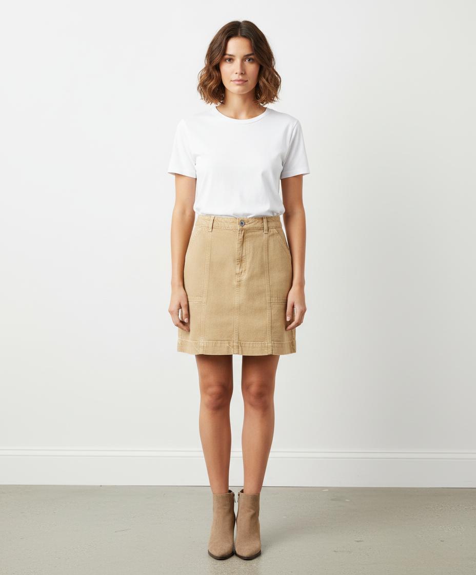 Jupe Courte Beige - Taille XS/34