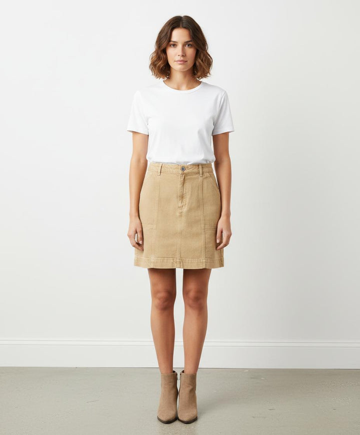 Jupe Courte Beige - Taille XS/34