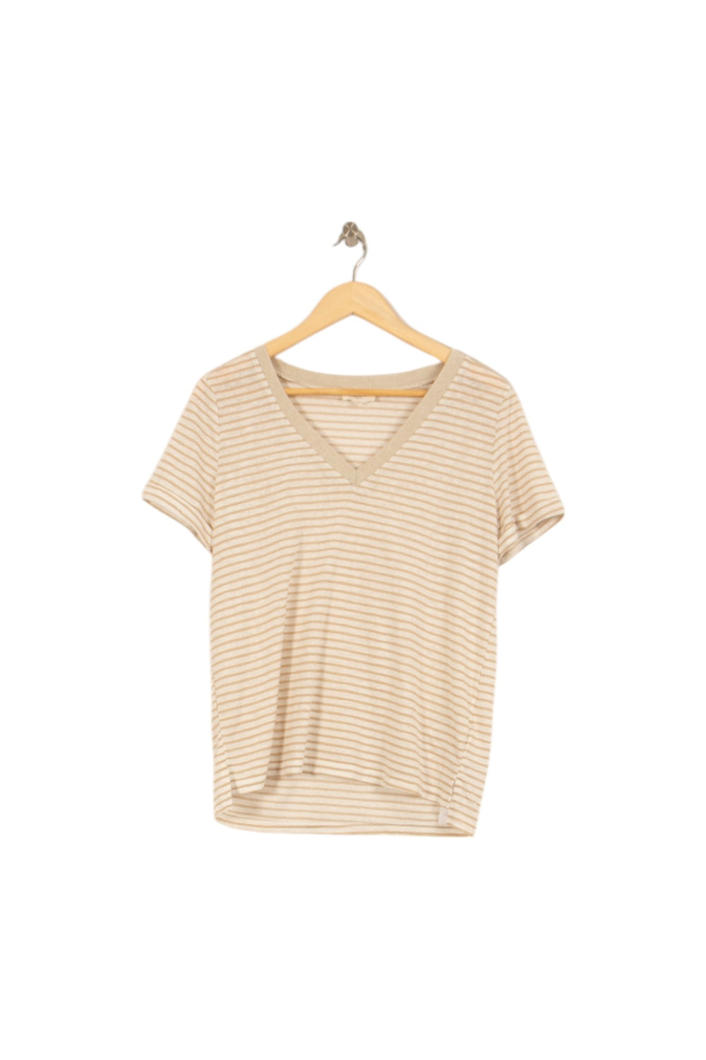 Tee-shirt À Rayures Beige et Blanc - Taille L/40 de la marque Grace & Mila | PARAD51493 - Vendu par Paradigme - Image 2