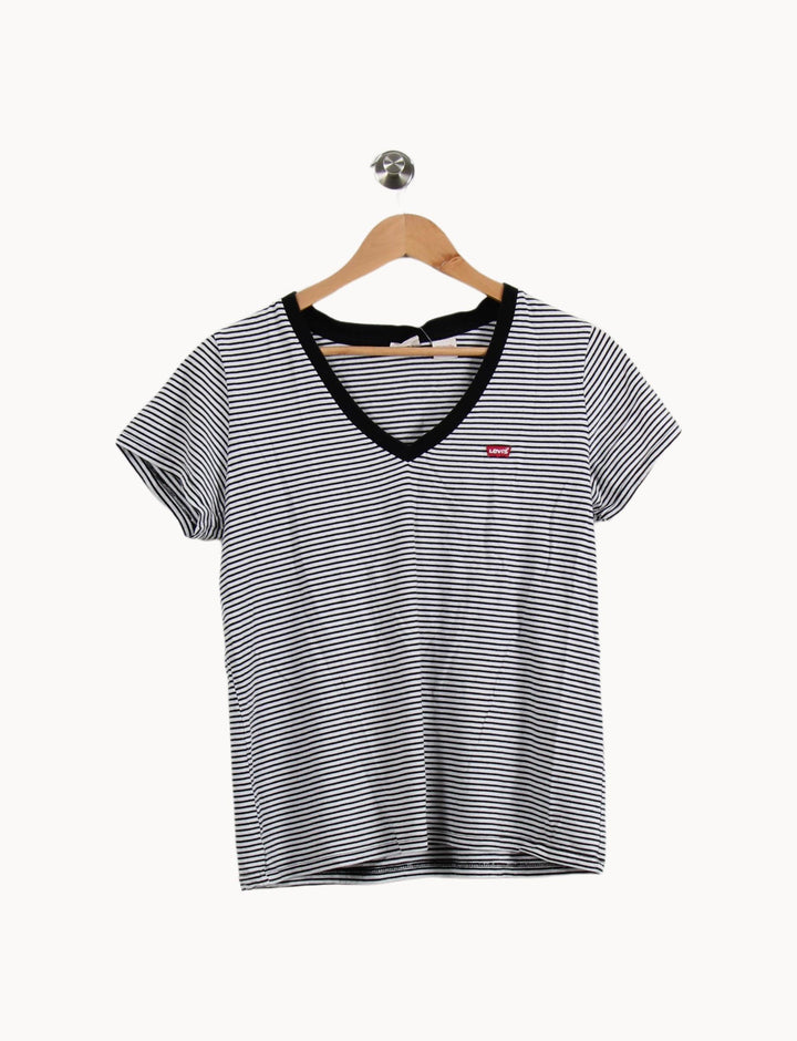 Tee-shirt Blanc et Noir - Taille M/38 de la marque Levi's | PARAD51496 - Vendu par Paradigme - Image 2