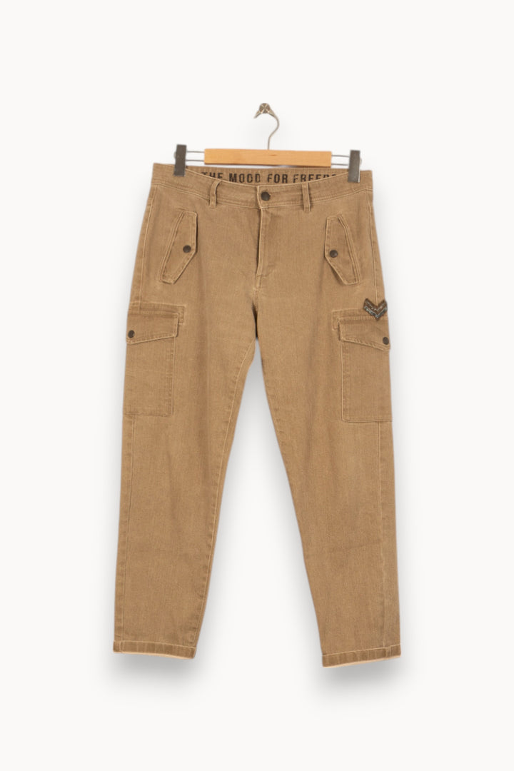 Pantalon Cargo Beige - Taille L/40 de la marque IKKS | PARAD51549 - Vendu par Paradigme - Image 2