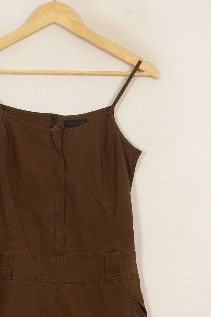 Robe À Bretelles Marron - Taille S/36 de la marque IKKS | PARAD51555 - Vendu par Paradigme - Image 3