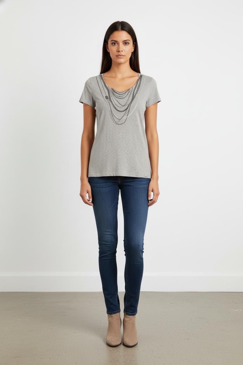 Tee-shirt Gris - Taille XL/42