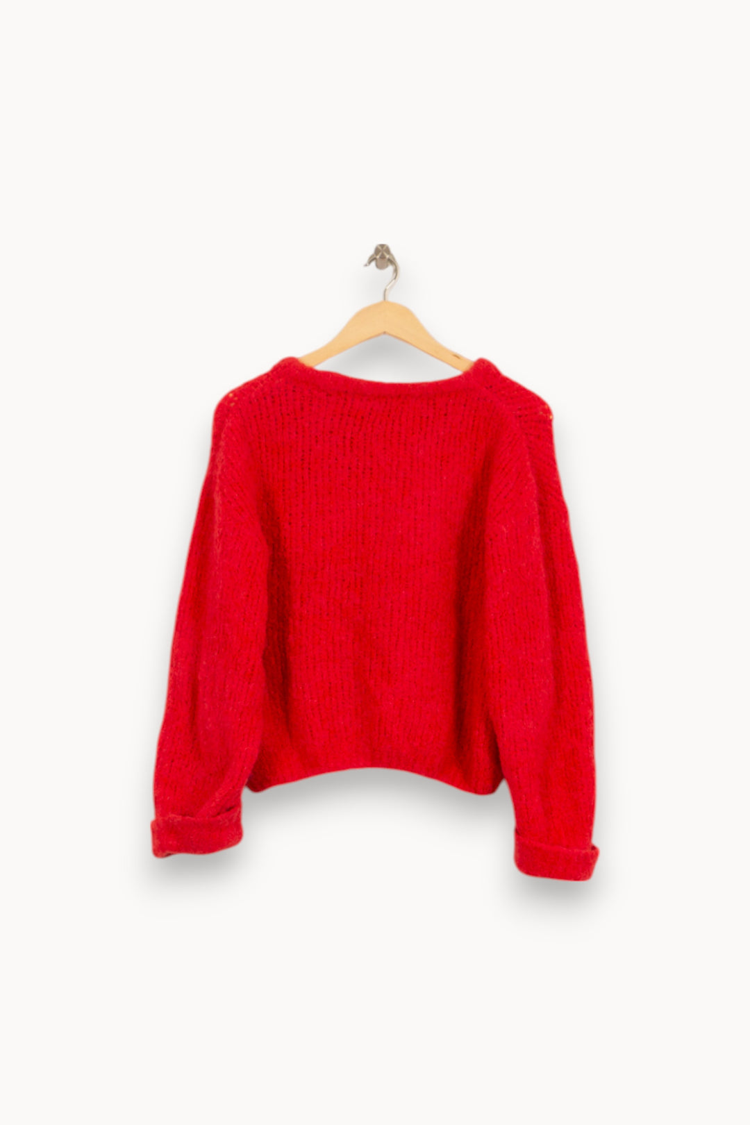Pull Rouge - Taille S/36 de la marque American Vintage | PARAD51567 - Vendu par Paradigme - Image 4
