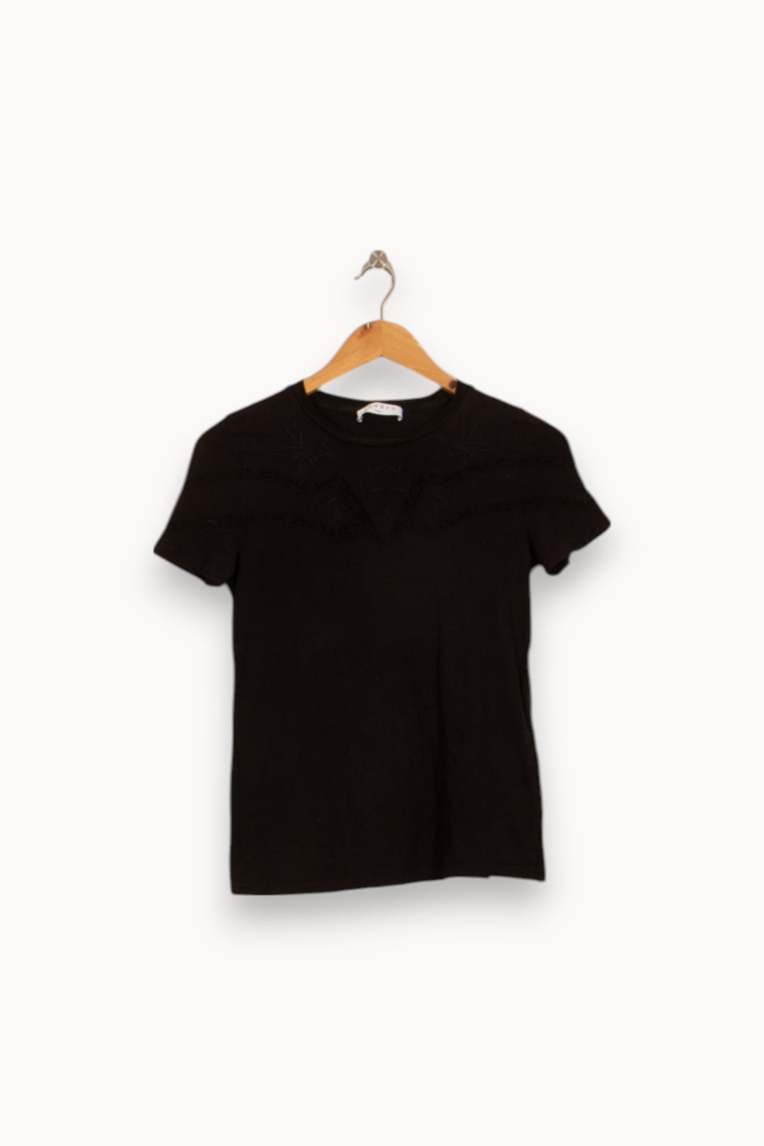 T-shirt Noir - Taille S/36 de la marque Sandro | PARAD51572 - Vendu par Paradigme - Image 2