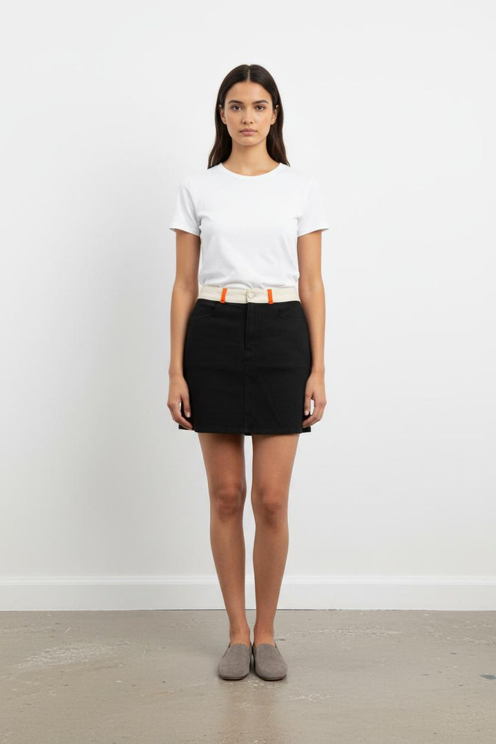 Jupe Courte Noire et Blanche - Taille XS/34