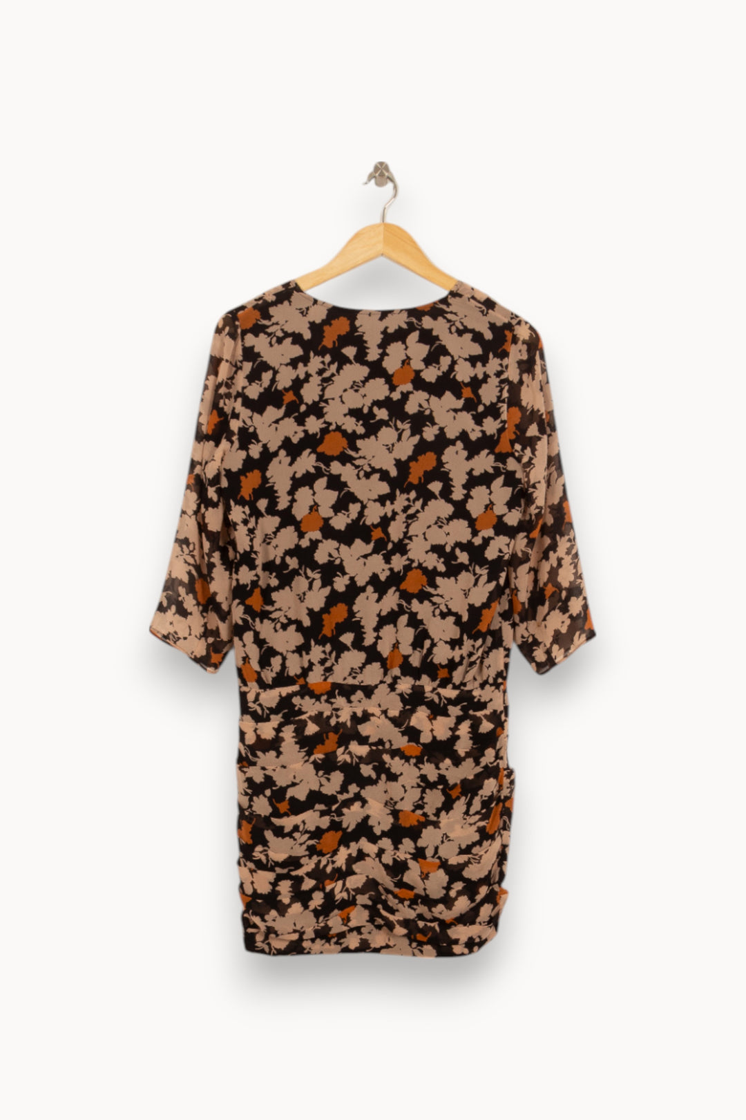 Robe Courte Noire Beige et Orange - Taille XS/34 de la marque ba&sh | PARAD51580 - Vendu par Paradigme - Image 4