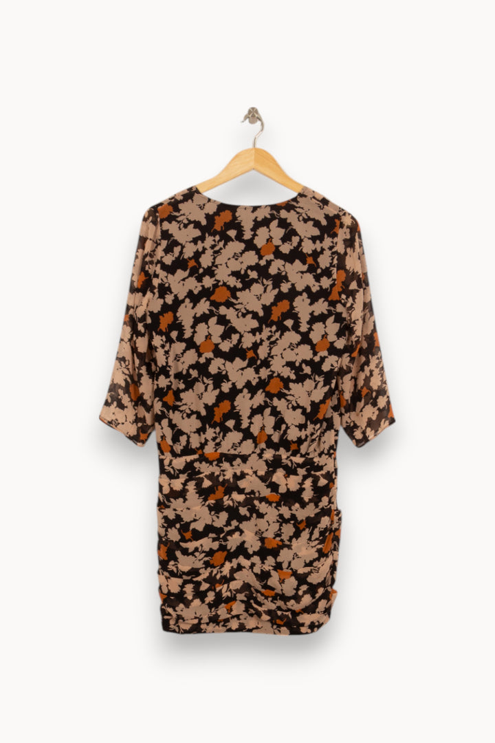 Robe Courte Noire Beige et Orange - Taille XS/34 de la marque ba&sh | PARAD51580 - Vendu par Paradigme - Image 4