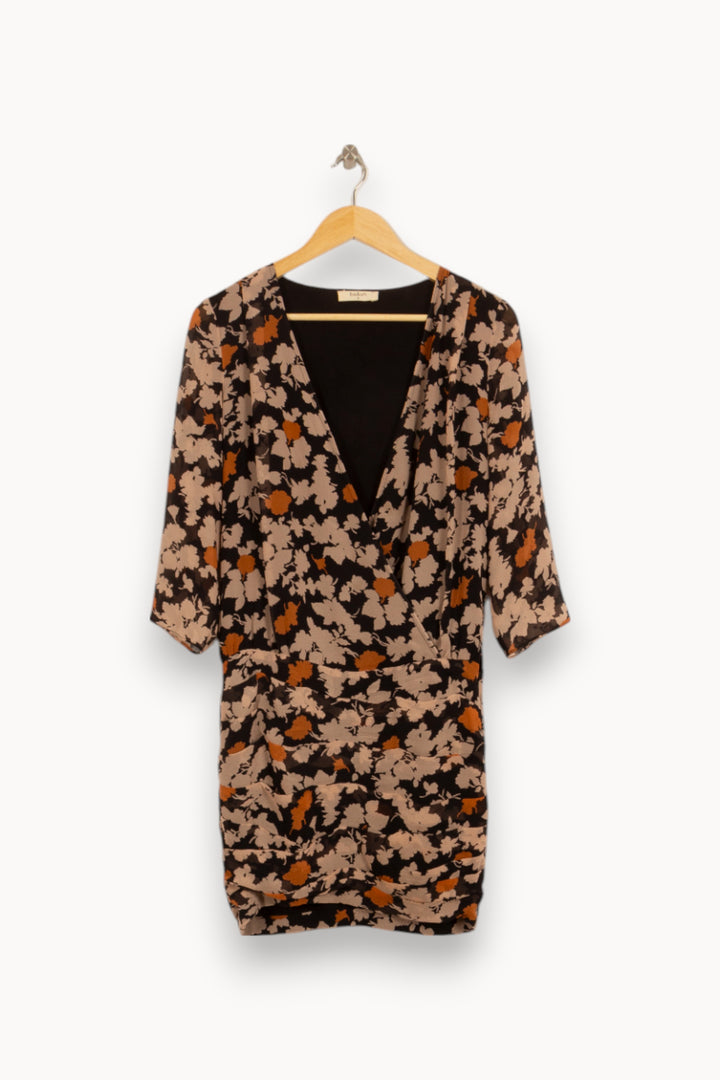 Robe Courte Noire Beige et Orange - Taille XS/34 de la marque ba&sh | PARAD51580 - Vendu par Paradigme - Image 2
