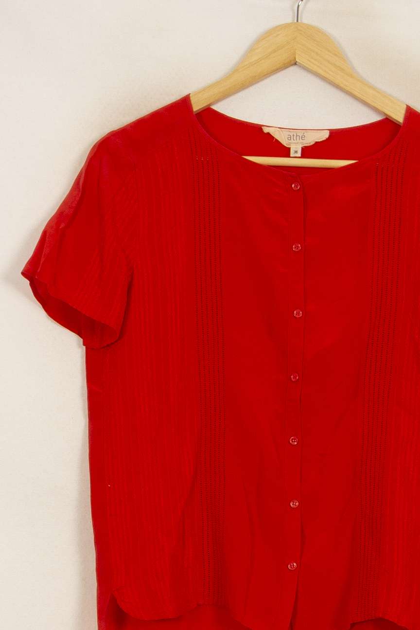 Blouse Rouge - Taille XS/34 de la marque Vanessa Bruno - Athé | PARAD51585 - Vendu par Paradigme - Image 3
