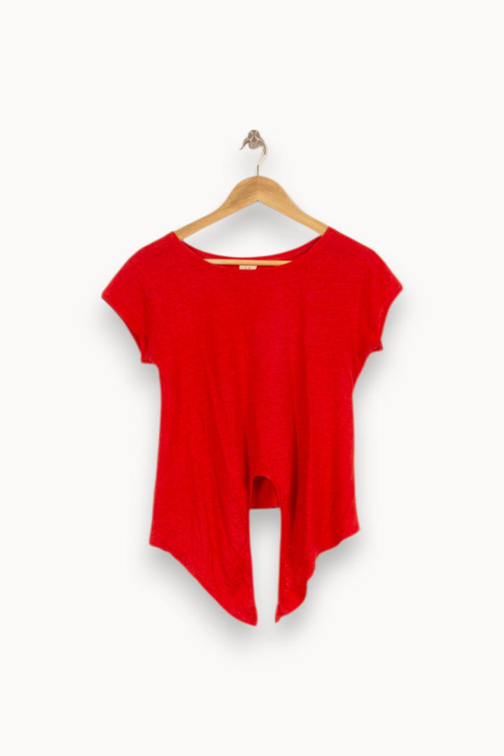 Tee-shirt Rouge - Taille XS/34 de la marque Marie Sixtine | PARAD51586 - Vendu par Paradigme - Image 2