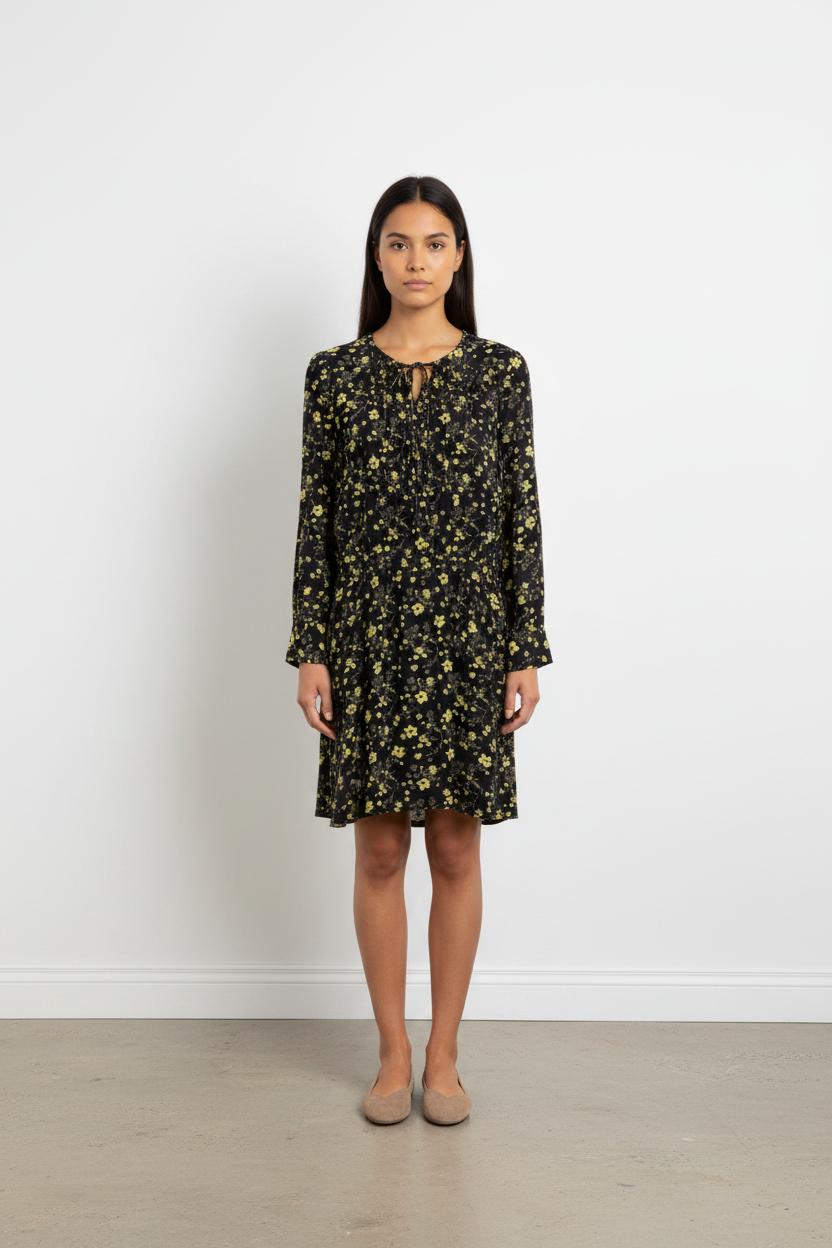 Robe Fleurie Bleu et Jaune - Taille S/36