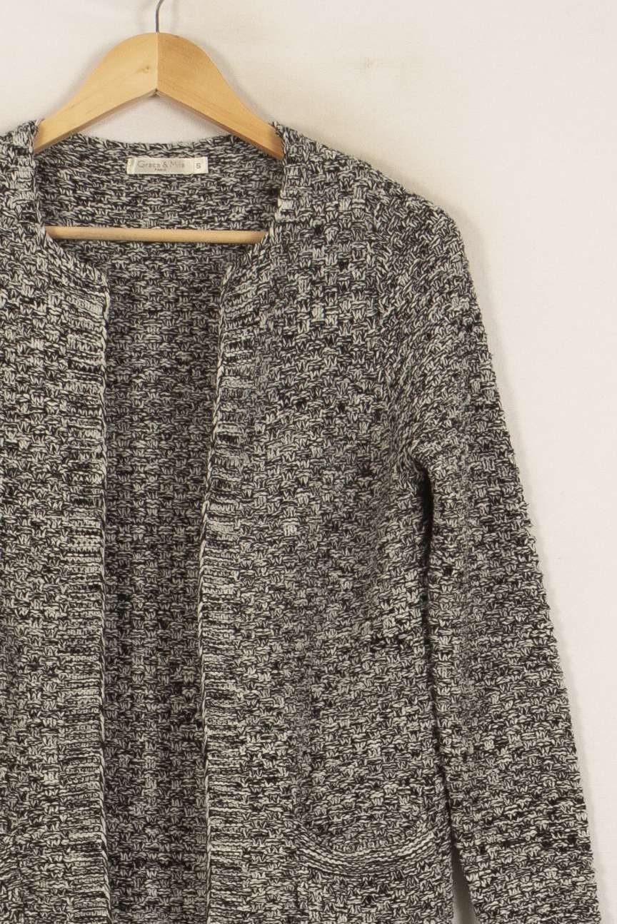 Cardigan Gris et Noir - Taille S/36 de la marque Grace & Mila | PARAD51600 - Vendu par Paradigme - Image 3