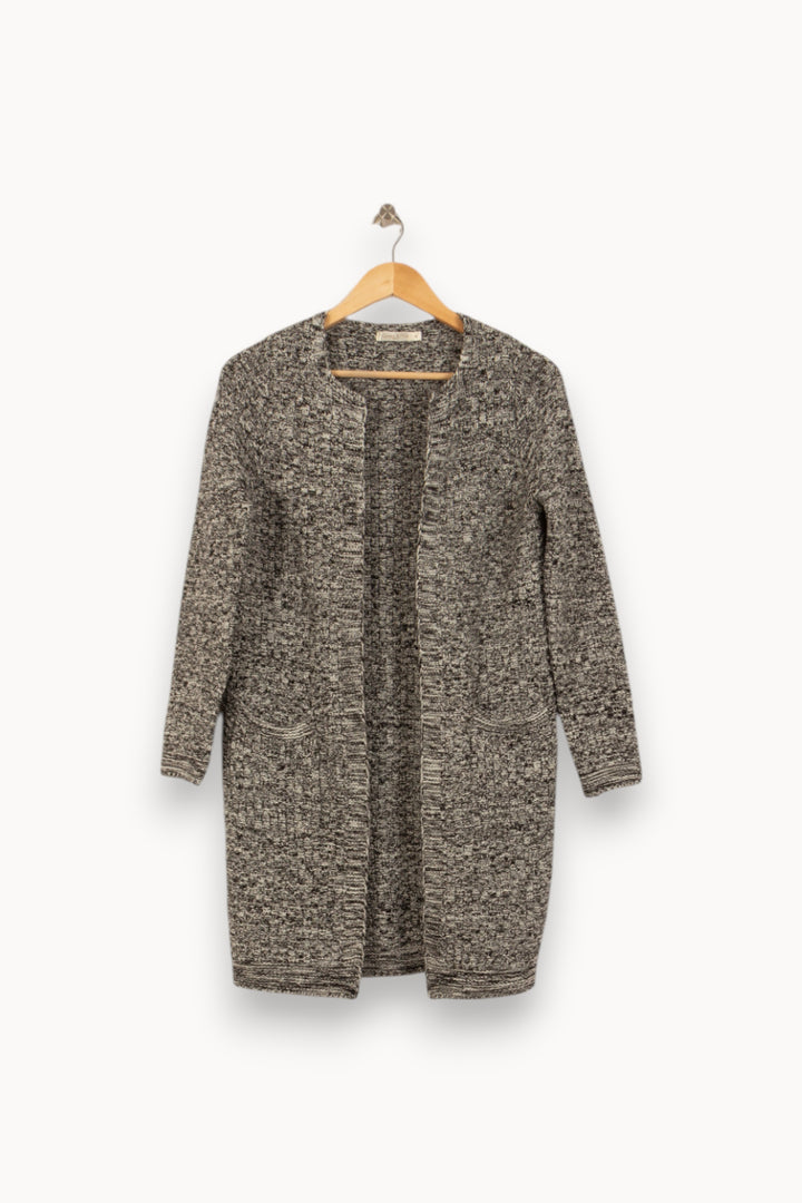 Cardigan Gris et Noir - Taille S/36 de la marque Grace & Mila | PARAD51600 - Vendu par Paradigme - Image 2