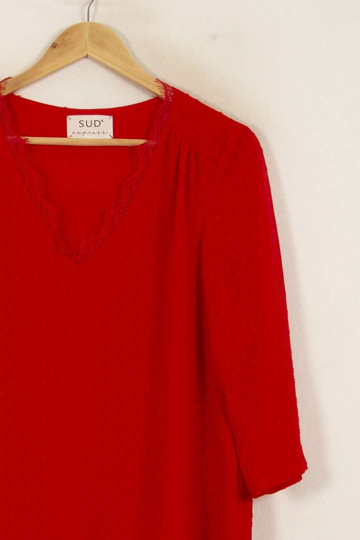 Blouse Rouge - Taille L/40 de la marque Sud express | PARAD51604 - Vendu par Paradigme - Image 3