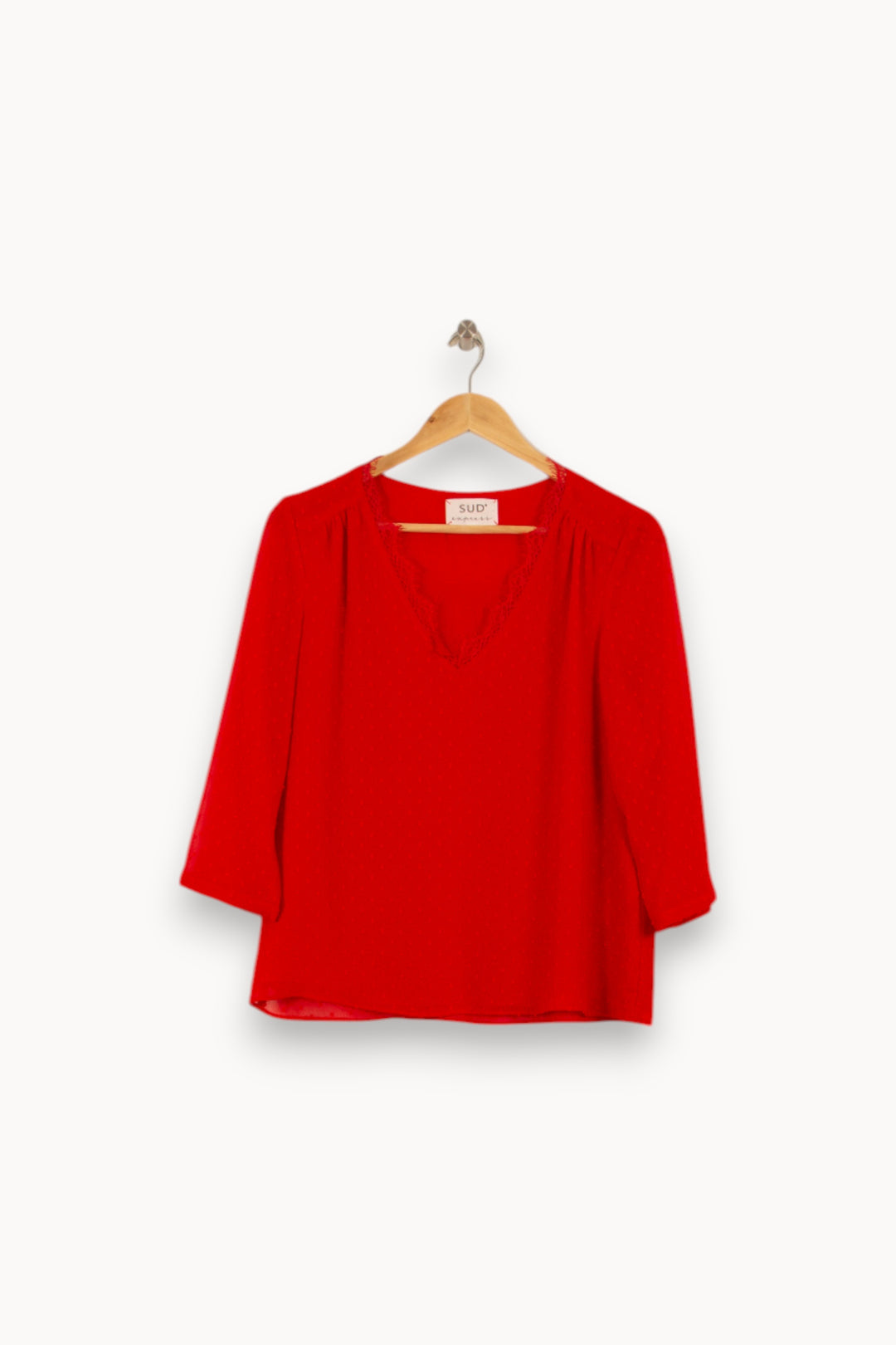 Blouse Rouge - Taille L/40 de la marque Sud express | PARAD51604 - Vendu par Paradigme - Image 2