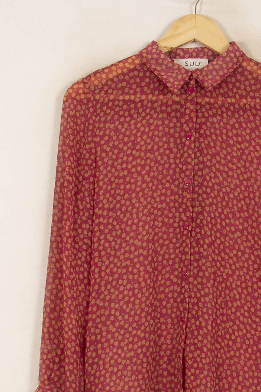 Chemise Rouge et Jaune - Taille M/38 de la marque Sud express | PARAD51606 - Vendu par Paradigme - Image 3