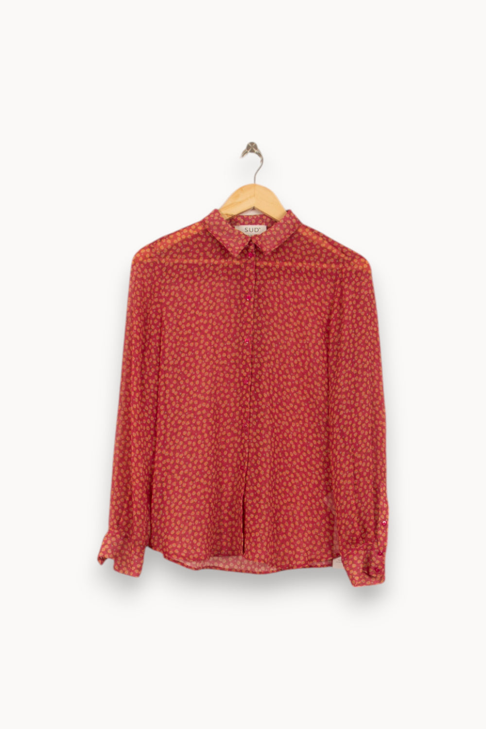 Chemise Rouge et Jaune - Taille M/38 de la marque Sud express | PARAD51606 - Vendu par Paradigme - Image 2