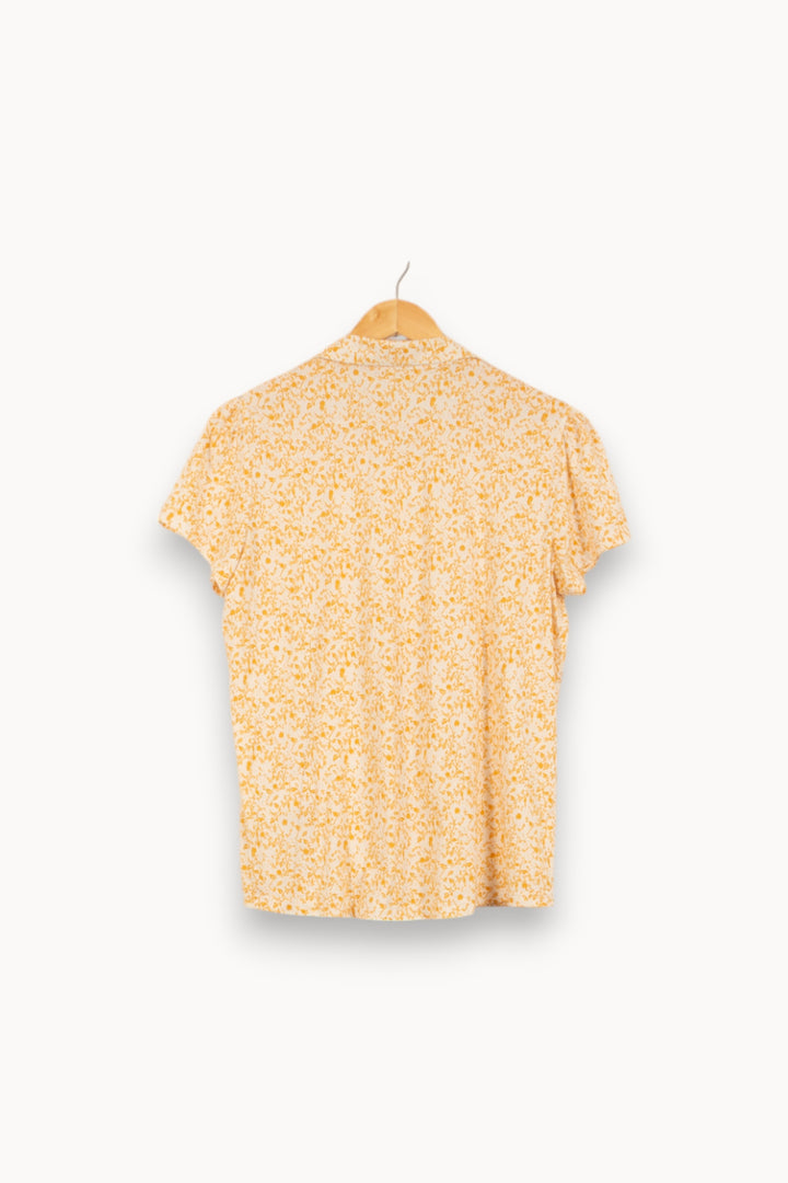 Chemisette Blanche et Jaune - Taille L/40 de la marque Caroll | PARAD51614 - Vendu par Paradigme - Image 4
