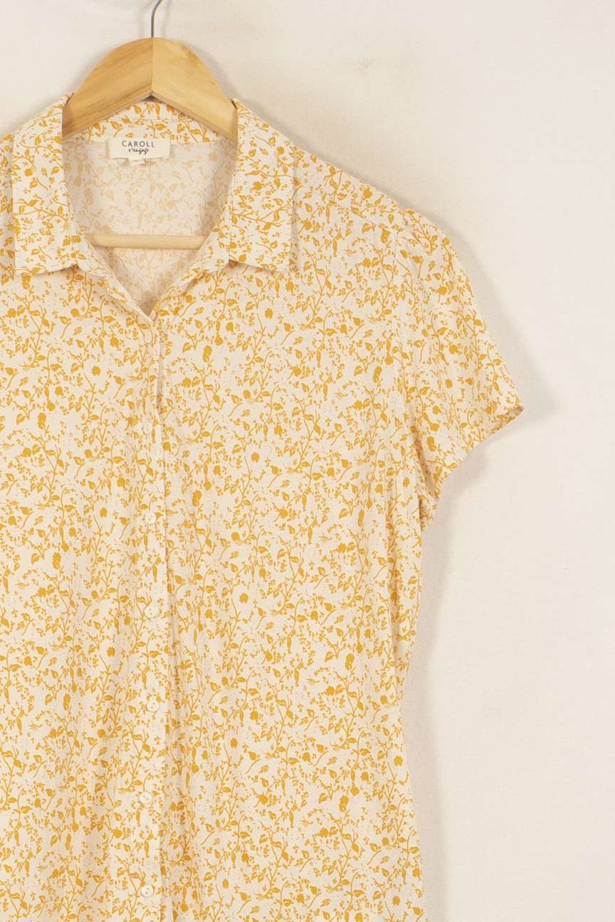 Chemisette Blanche et Jaune - Taille L/40 de la marque Caroll | PARAD51614 - Vendu par Paradigme - Image 3