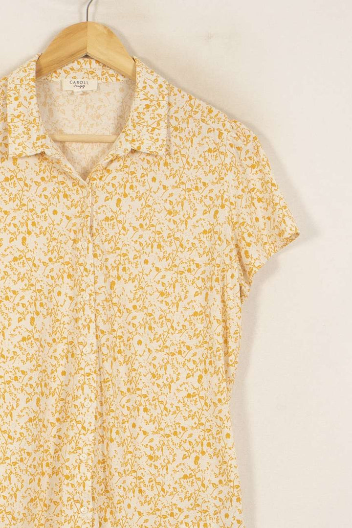 Chemisette Blanche et Jaune - Taille L/40 de la marque Caroll | PARAD51614 - Vendu par Paradigme - Image 3