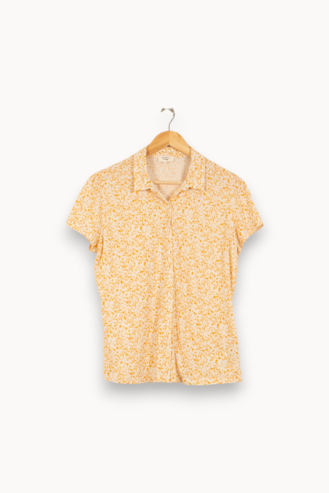Chemisette Blanche et Jaune - Taille L/40 de la marque Caroll | PARAD51614 - Vendu par Paradigme - Image 2