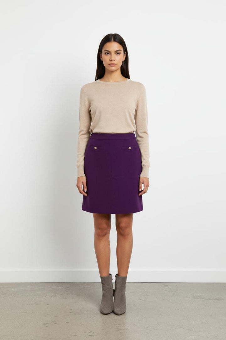 Jupe Droite Violette - Taille L/40