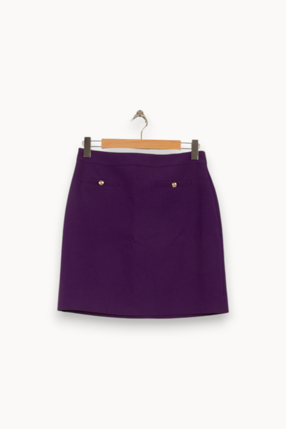 Jupe Droite Violette - Taille L/40 de la marque Caroll | PARAD51616 - Vendu par Paradigme - Image 2