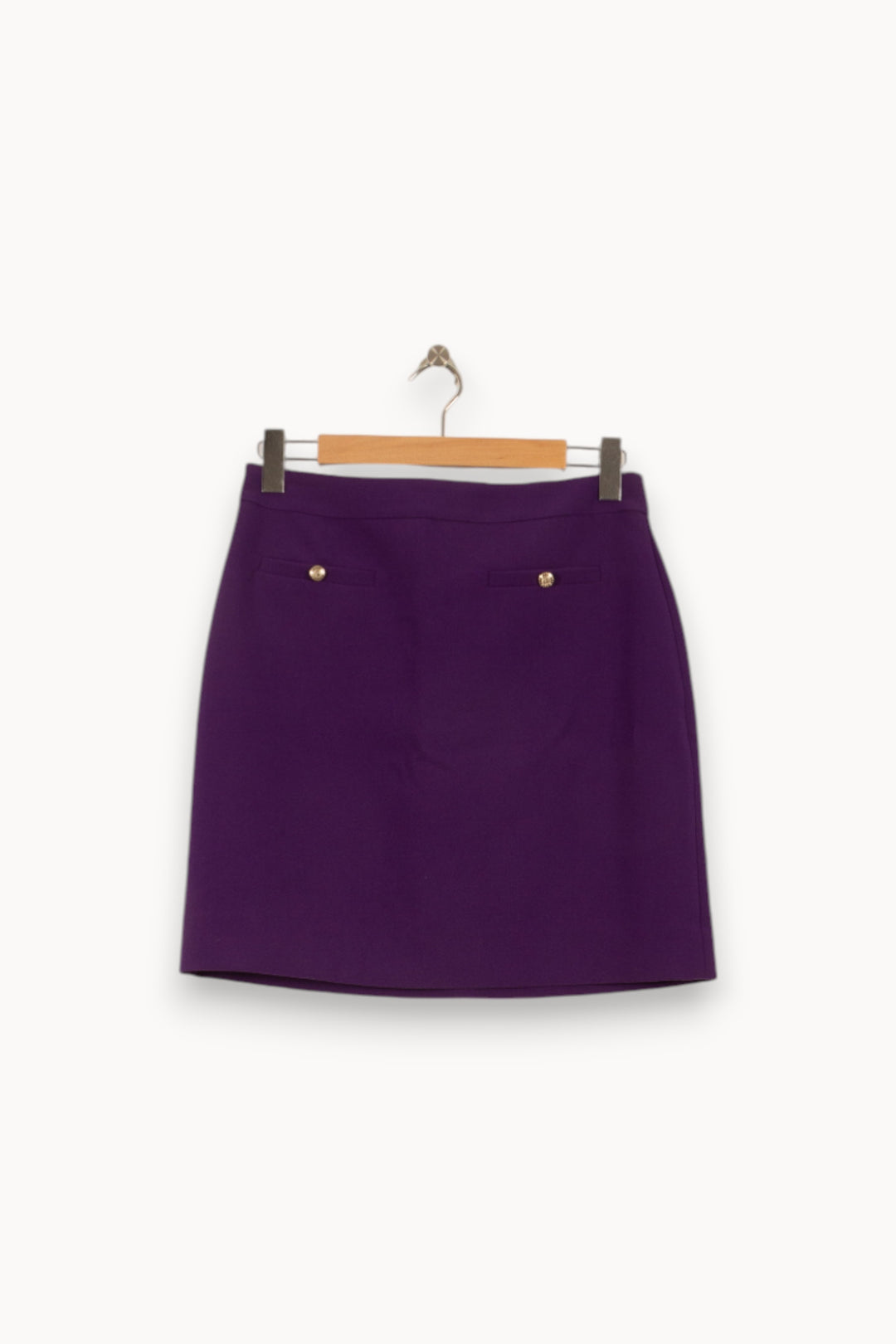 Jupe Droite Violette - Taille L/40 de la marque Caroll | PARAD51616 - Vendu par Paradigme - Image 2