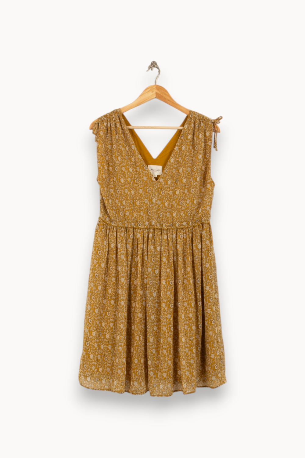Robe Midi Moutarde et Blanche - Taille L/40 de la marque Maison 123 | PARAD51623 - Vendu par Paradigme - Image 2