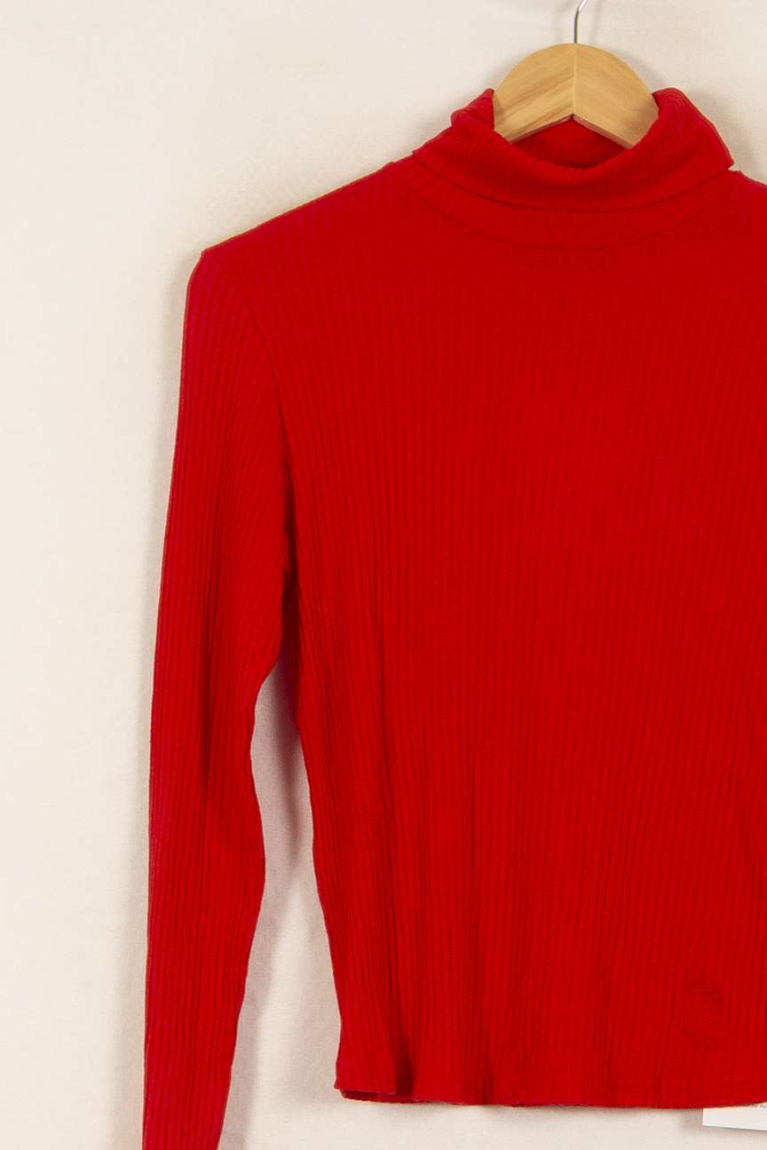 Pull Col Roulé Rouge - Taille XS/34 de la marque Ines de la Fressange Paris | PARAD51626 - Vendu par Paradigme - Image 3
