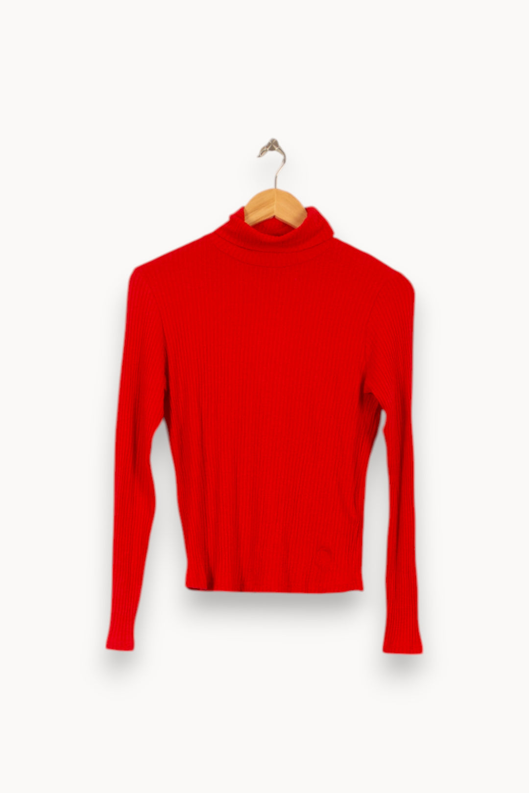 Pull Col Roulé Rouge - Taille XS/34 de la marque Ines de la Fressange Paris | PARAD51626 - Vendu par Paradigme - Image 2