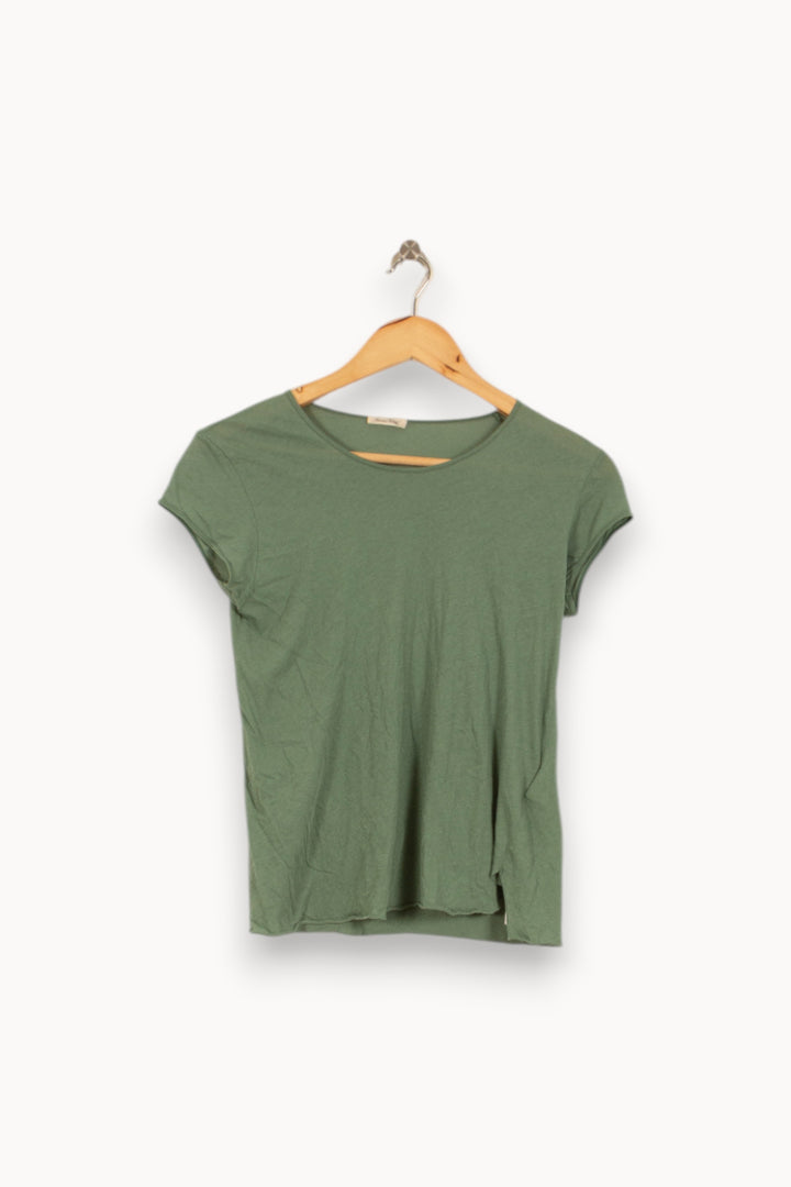 T-shirt Vert - Taille S/36 de la marque American Vintage | PARAD51628 - Vendu par Paradigme - Image 2