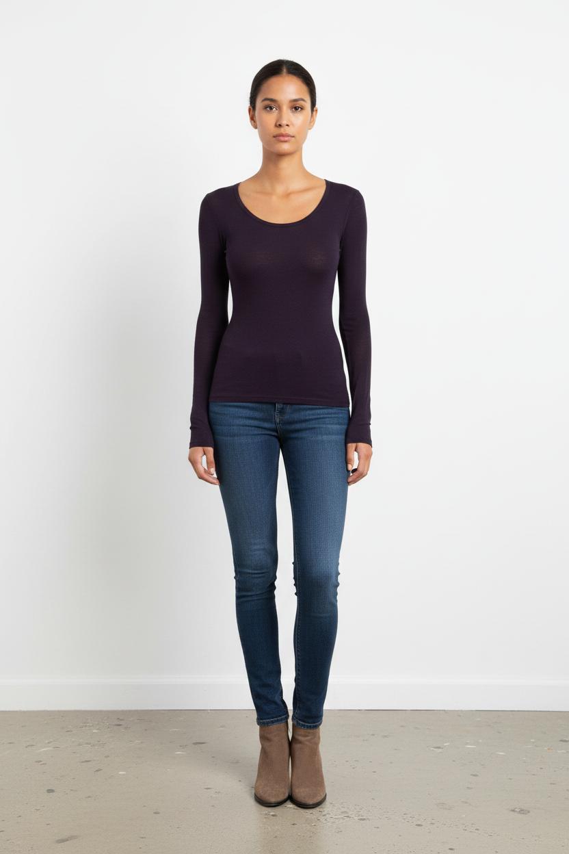 Tee-shirt Manches Longues Bleu - Taille S/36