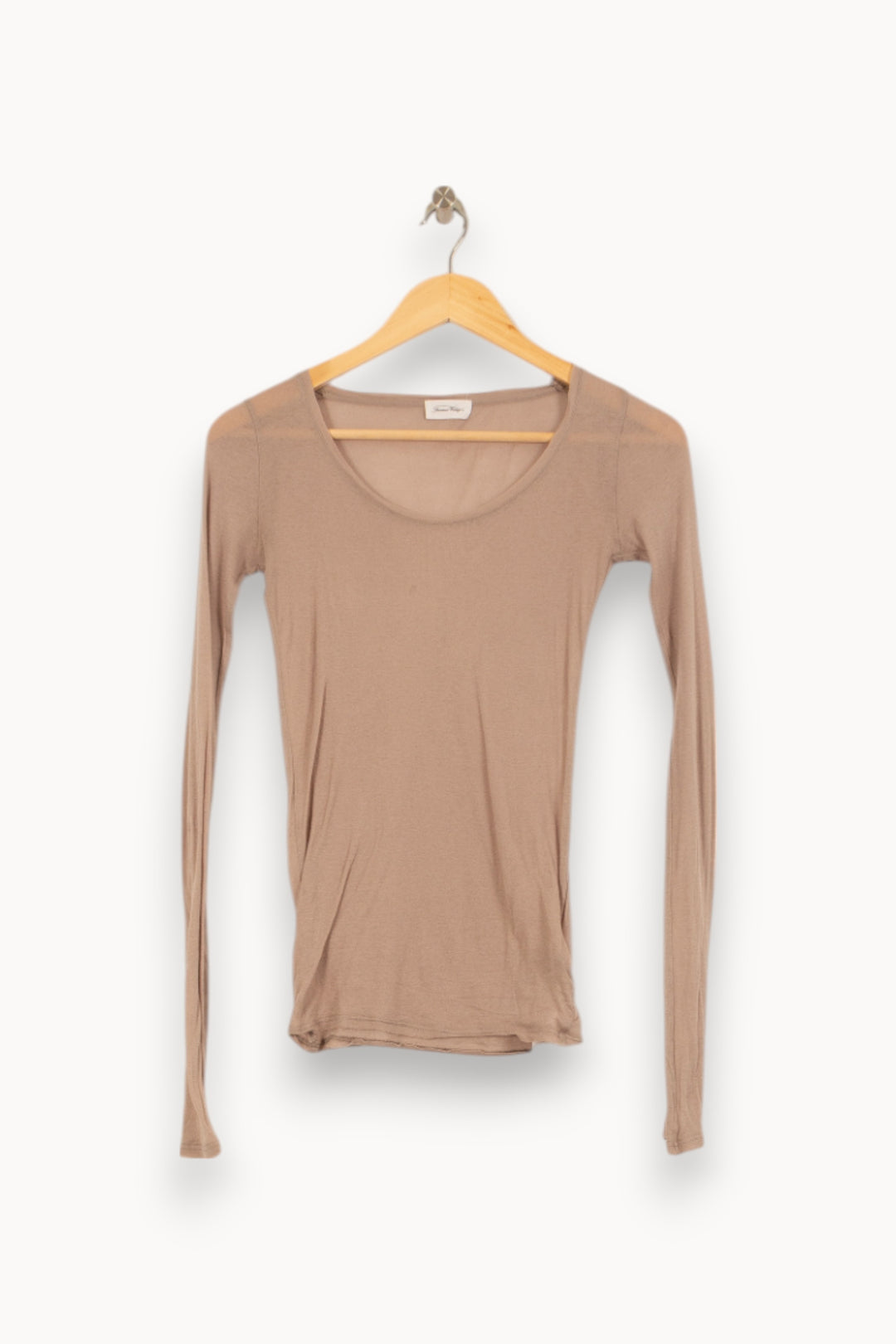 T-shirt Manches Longues Beige - Taille S/36 de la marque American Vintage | PARAD51632 - Vendu par Paradigme - Image 2