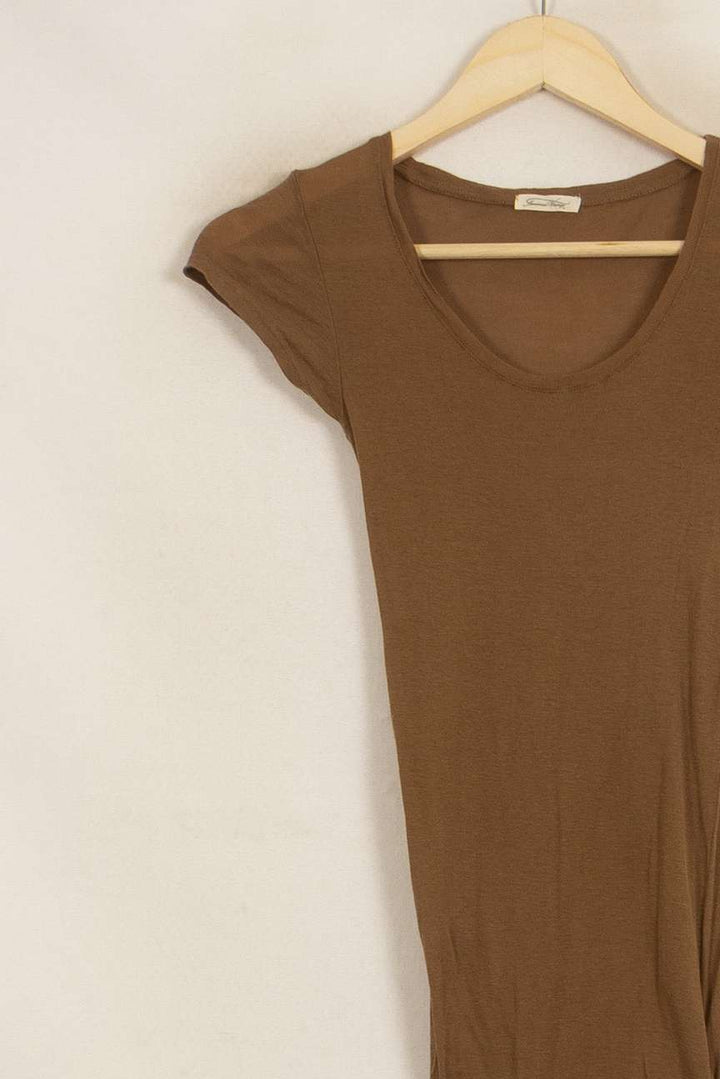Tee-shirt Marron - Taille S/36 de la marque American Vintage | PARAD51635 - Vendu par Paradigme - Image 3