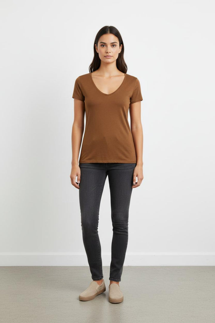 Tee-shirt Marron - Taille S/36