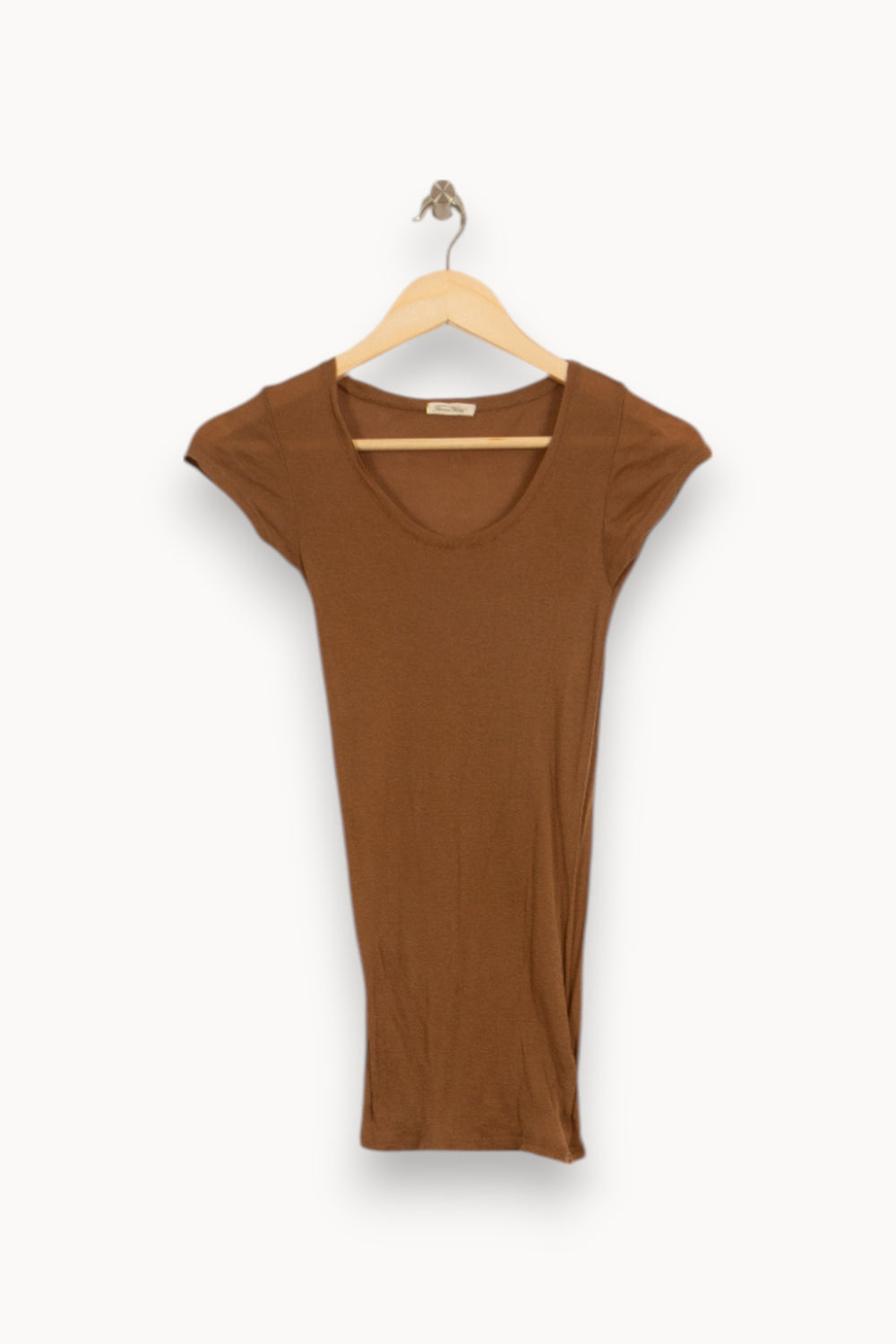 Tee-shirt Marron - Taille S/36 de la marque American Vintage | PARAD51635 - Vendu par Paradigme - Image 2