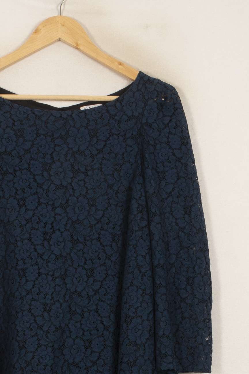 Robe en Dentelle Bleue - Taille M/38 de la marque Claudie Pierlot | PARAD51640 - Vendu par Paradigme - Image 3
