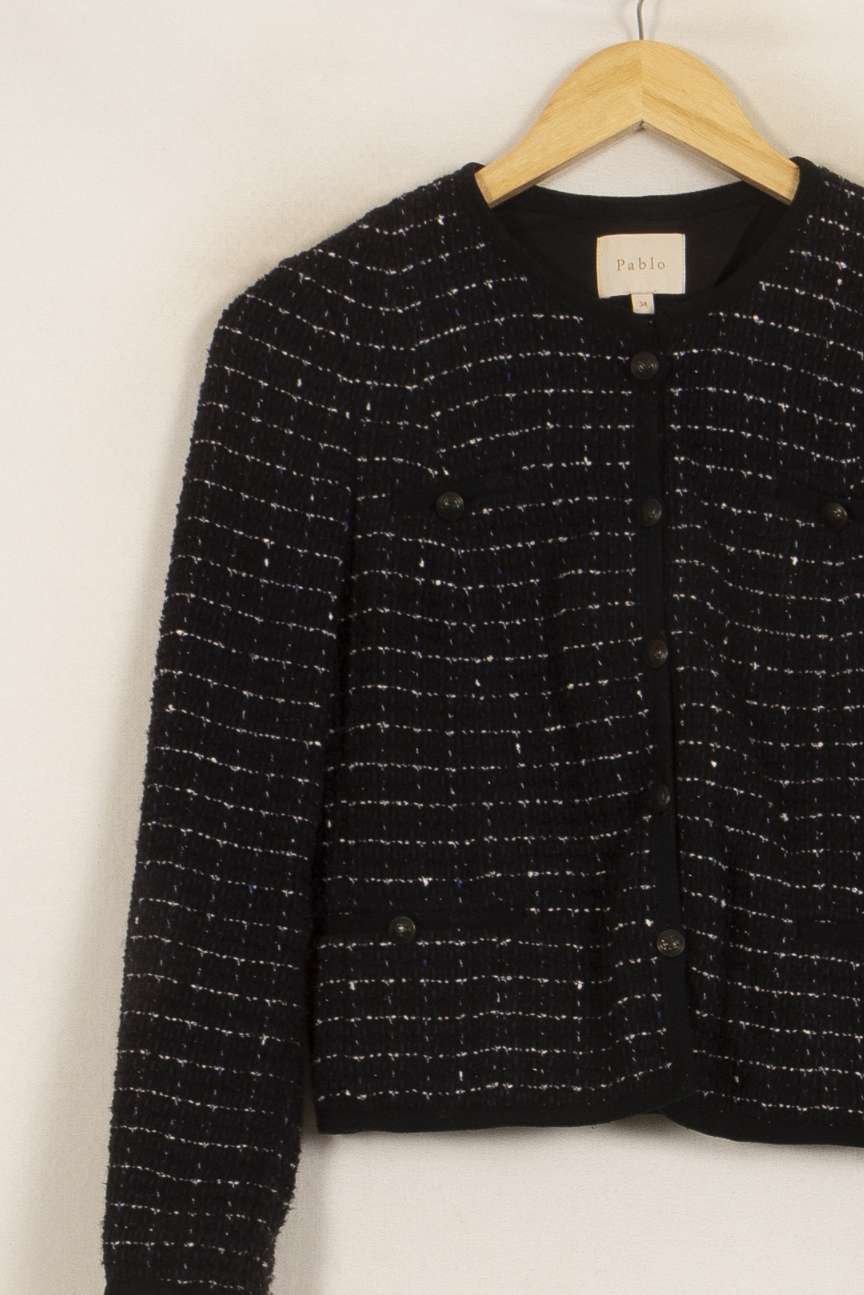 Veste Tweed Noire et Blanche - Taille XS/34 de la marque Pablo | PARAD51658 - Vendu par Paradigme - Image 3