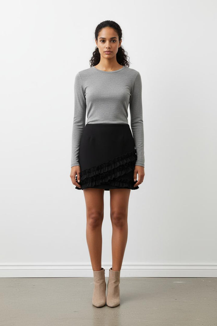 Jupe Volantée Noire - Taille XS/34