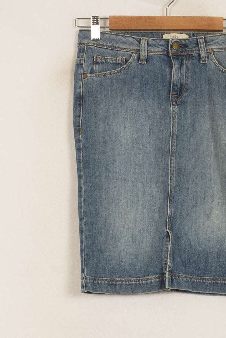 Jupe Crayon Bleue - Taille XS/34 de la marque ba&sh | PARAD51680 - Vendu par Paradigme - Image 3