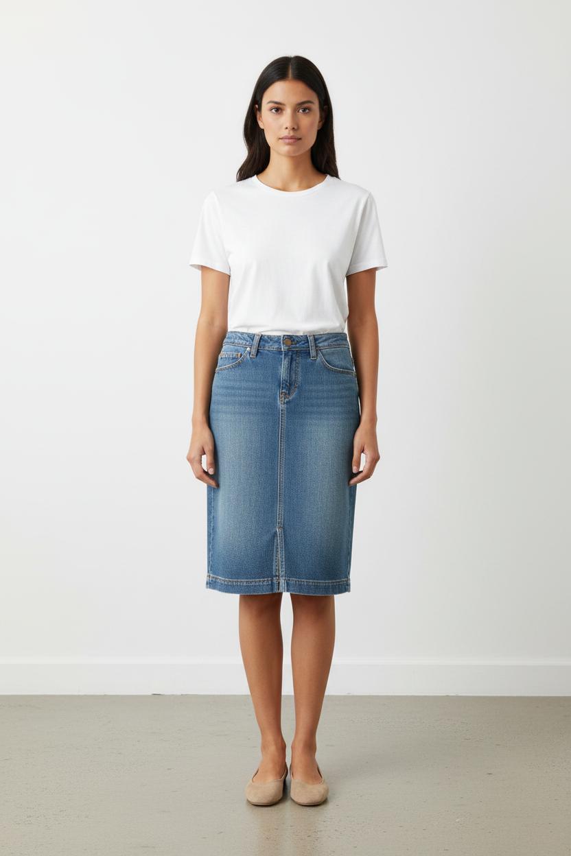 Jupe Crayon Bleue - Taille XS/34