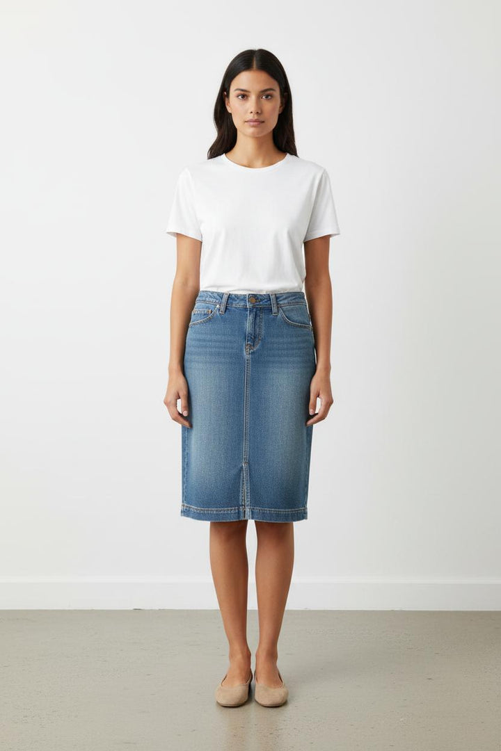 Jupe Crayon Bleue - Taille XS/34
