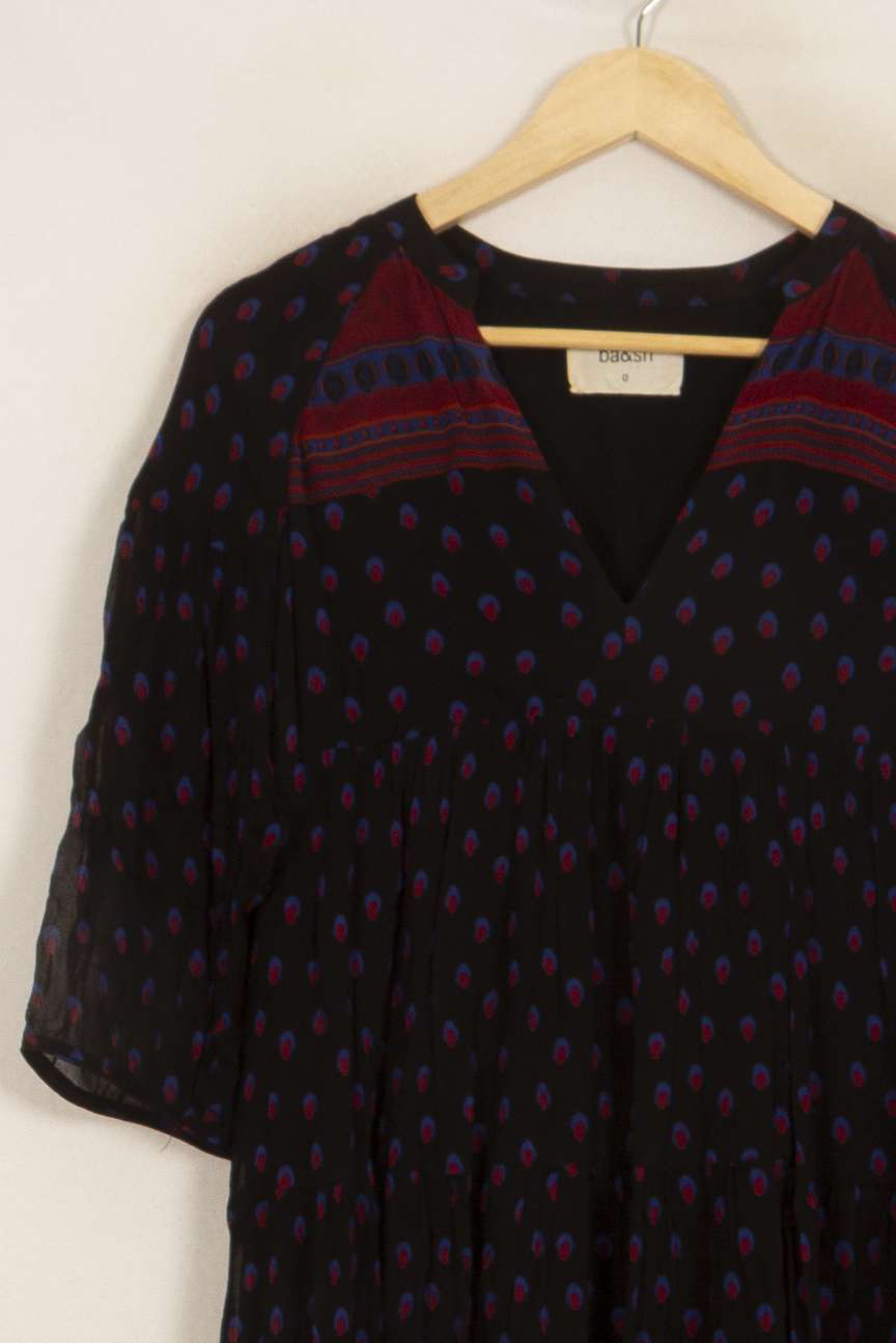 Robe Courte Noire et Rouge - Taille XS/34 de la marque ba&sh | PARAD51685 - Vendu par Paradigme - Image 3