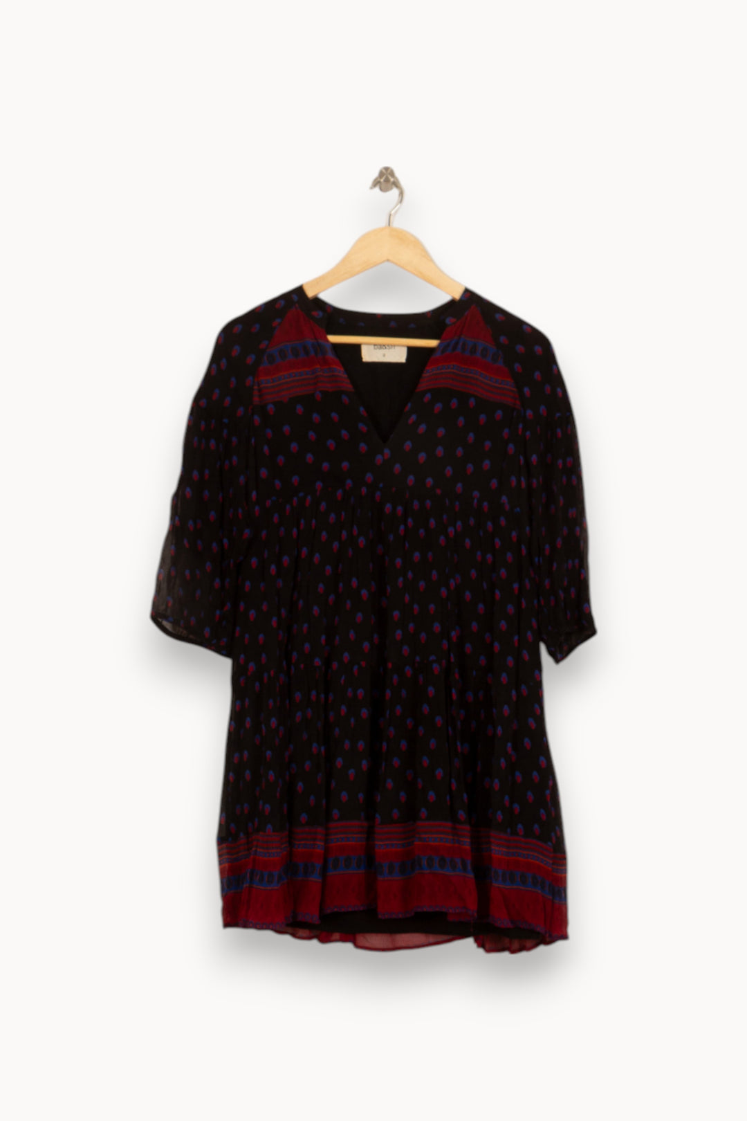 Robe Courte Noire et Rouge - Taille XS/34 de la marque ba&sh | PARAD51685 - Vendu par Paradigme - Image 2