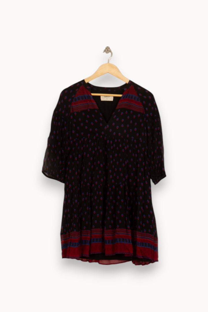 Robe Courte Noire et Rouge - Taille XS/34 de la marque ba&sh | PARAD51685 - Vendu par Paradigme - Image 2
