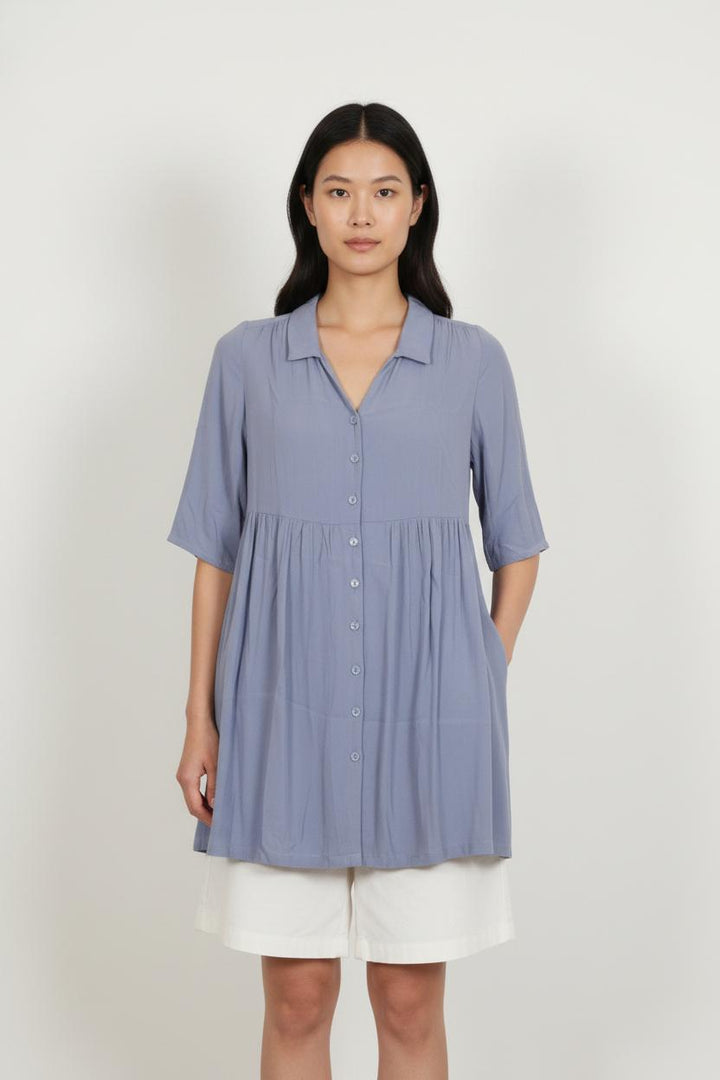 Robe Chemise Bleue - Taille XS/34