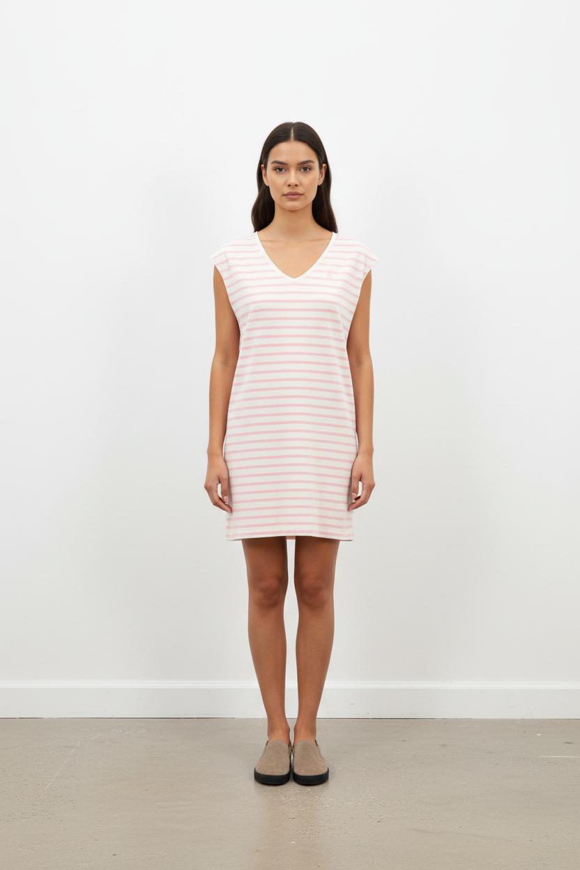 Robe Midi Rose et Blanche - Taille XS/34