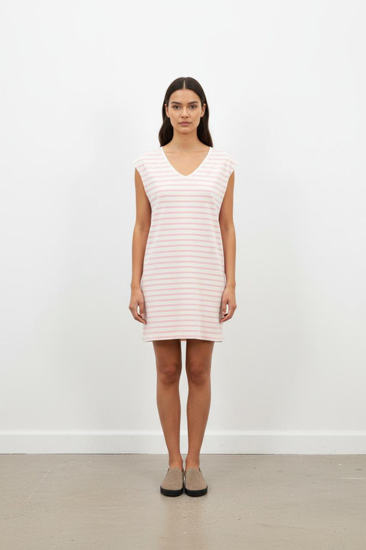 Robe Midi Rose et Blanche - Taille XS/34